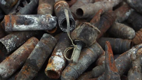 Used cartridge cases 스톡 동영상 218376442