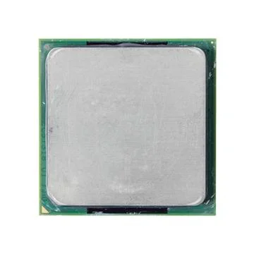 Used central processing unit (cpu) isolated on white background 스톡 사진