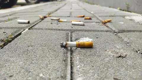 Used cigarettes Stock Photos