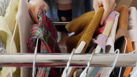 Used clothes resale concept. Stock-Footage 221562639