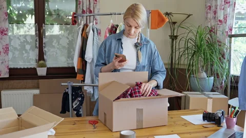 Used clothes resale concept. Stock Footage 221581878
