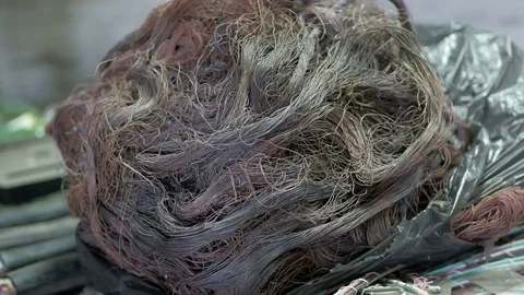 Used copper communication cable Stock Footage 85177677