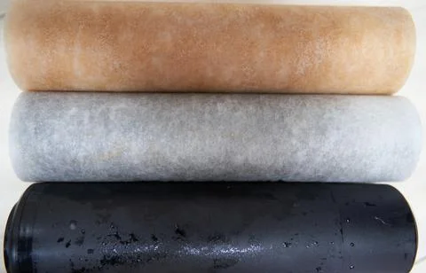 Used dirty replaceable filter cartridges for drinking water purification. Wat Stock Photos