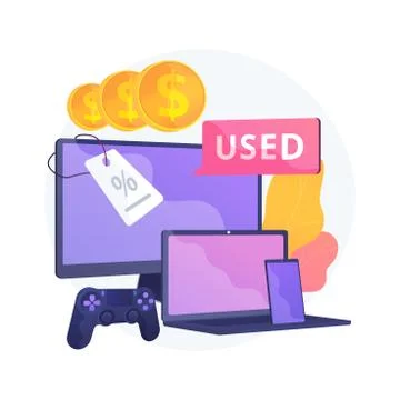 Used electronics trading abstract concept vector illustration. Stockillustratie