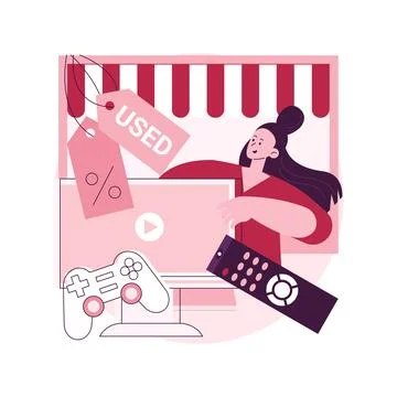 Used electronics trading abstract concept vector illustration. Stock Illustration