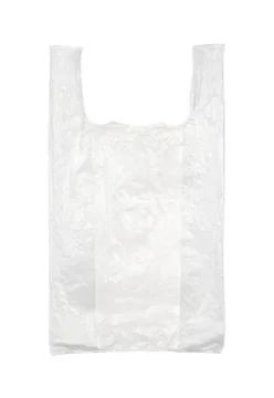 Used empty plastic bag isolated on white background Stock Photos