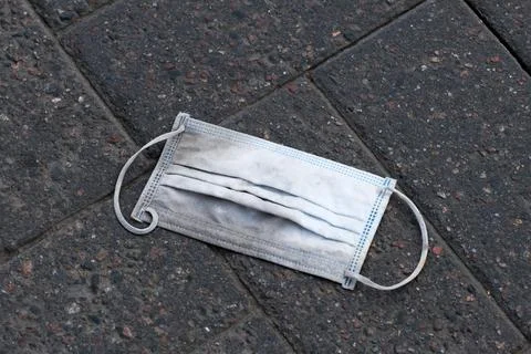 Used face mask Stock Photos