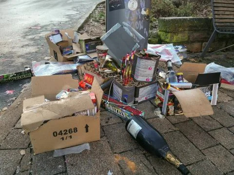 Used Firework Stock Photos