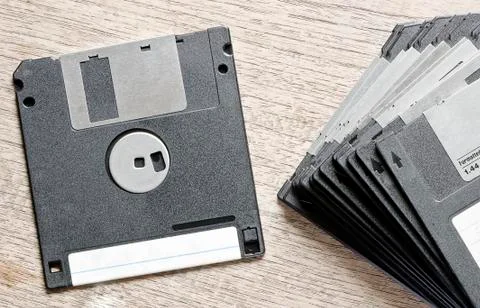 Used Floppy Diskettes Stock Photos