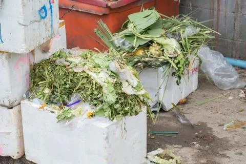 Used foam boxes Stock Photos