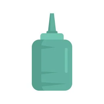 Used glue bottle icon flat isolated Illustrazione stock