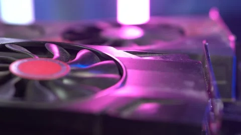 Used Graphic Cards. Crypto Mining and Gaming Desktop Computer Parts, Close Up 스톡 동영상 325498920