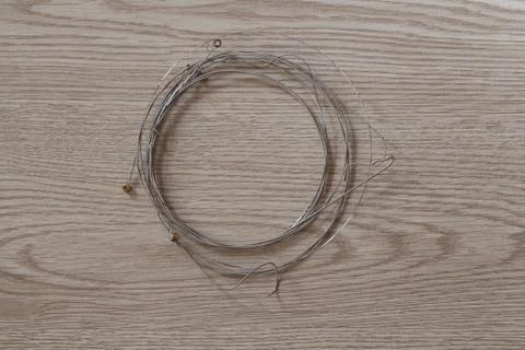 Used guitar strings Stock Photos