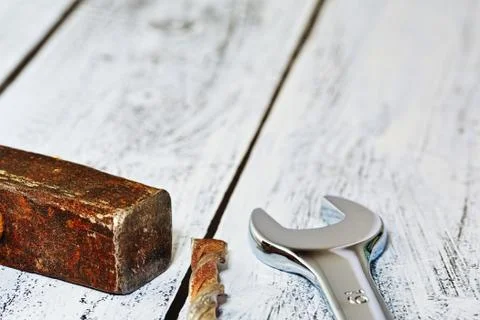 Used hand tools concept - soft focus Stock Photos