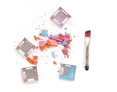 Used make up powder Stock Photos