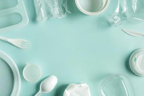 Used plastic things for processing or recycling.  Stock Photos