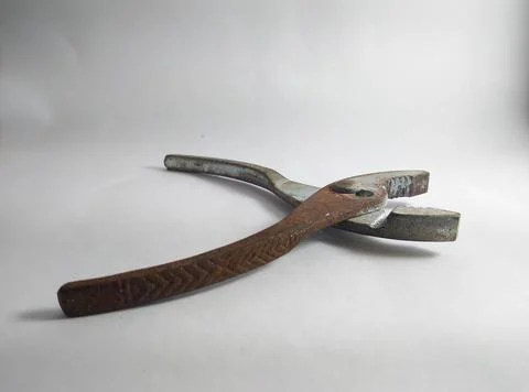 Used pliers that have started to rust Stock Photos