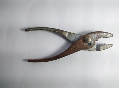 Used pliers that have started to rust Stock Photos