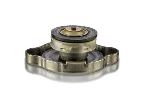 Used radiator cap Stockfoto's