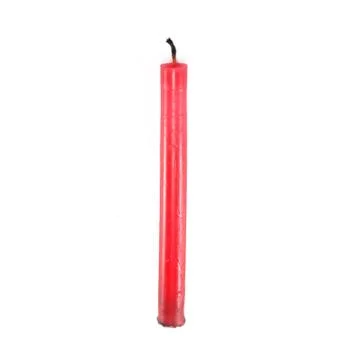 Used red candle Stock Photos