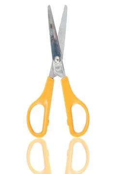 Used scissors isolated on white Stock Photos