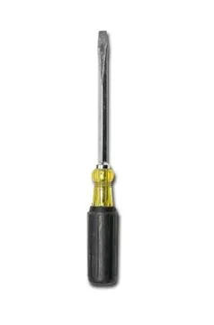 Used screwdriver on isolated background with path Stock Photos