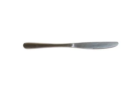 The used serving knife on a white background isolated Stock Photos