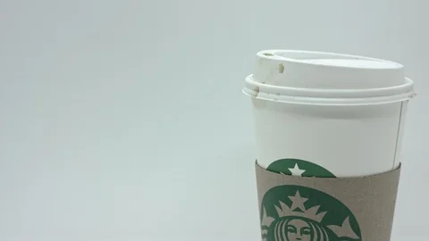 Used single-use coffee cup Stock Footage 85817590