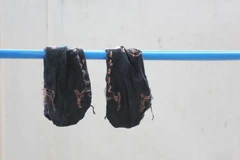 Used socks Stock Photos