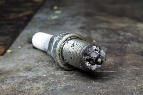 Used spark plug Stock Photos