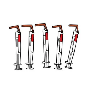 Used syringes. Stock Illustration
