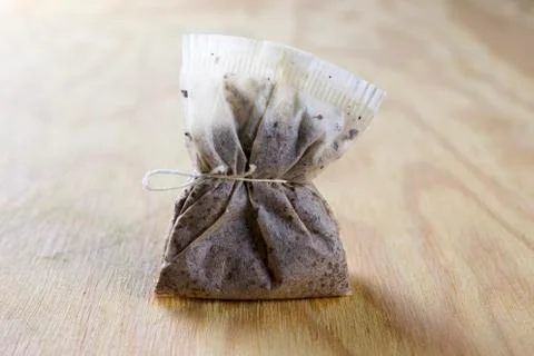 Used tea bag Stock Photos