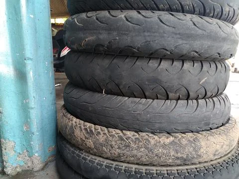 Used tires Stock Photos
