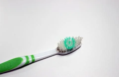 Used toothbrush Foto stock