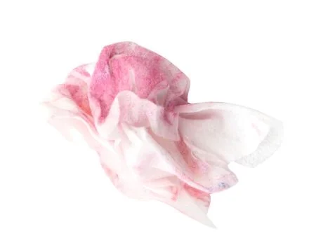 Used wet tissue isolate (clipping path) Stock Photos