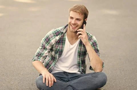 Useful application. Smartphone always with me. College student use smartphone Stockfoto's