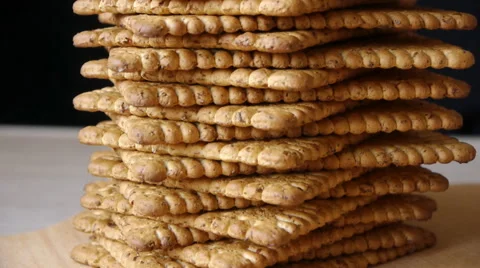 Useful Biscuits With Bran Stock Footage 66442285