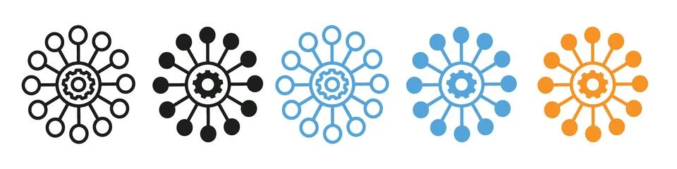 Useful functions icon mark in filled style Stock Illustration