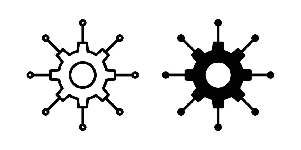 Useful functions icon vectors. Illustrations in black Stock Illustration