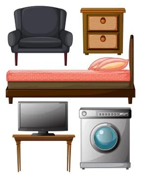 Useful furnitures Stock Illustration