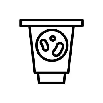 Useful probiotic vector icon. Isolated contour symbol illustration Illustrazione stock