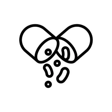 Useful probiotic vector icon. Isolated contour symbol illustration Illustrazione stock