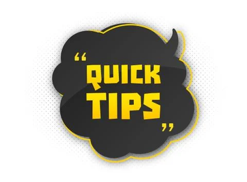 Useful quick tip. Trick suggesting advice and help Stock Illustration