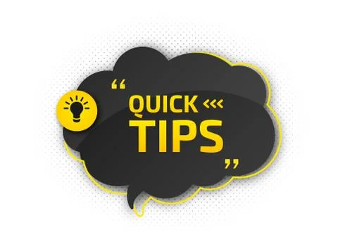 Useful quick tip. Trick suggesting advice and help Stock Illustration