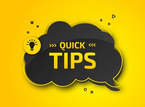 Useful quick tip. Trick suggesting advice and help Stock Illustration
