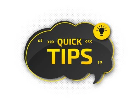 Useful quick tip. Trick suggesting advice and help Stock Illustration