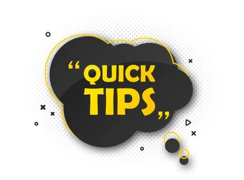 Useful quick tip. Trick suggesting advice and help Stock Illustration