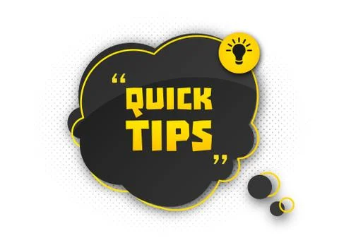 Useful quick tip. Trick suggesting advice and help Stock Illustration