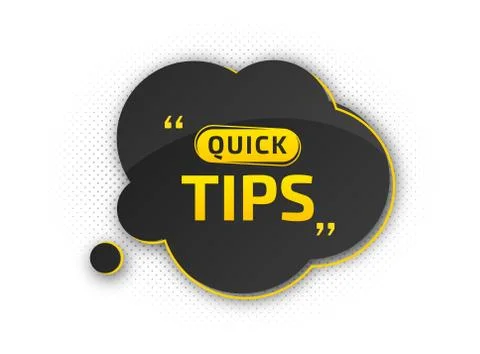Useful quick tip. Trick suggesting advice and help Stock Illustration