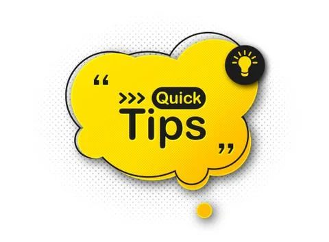 Useful quick tip. Trick suggesting advice and help Stock Illustration